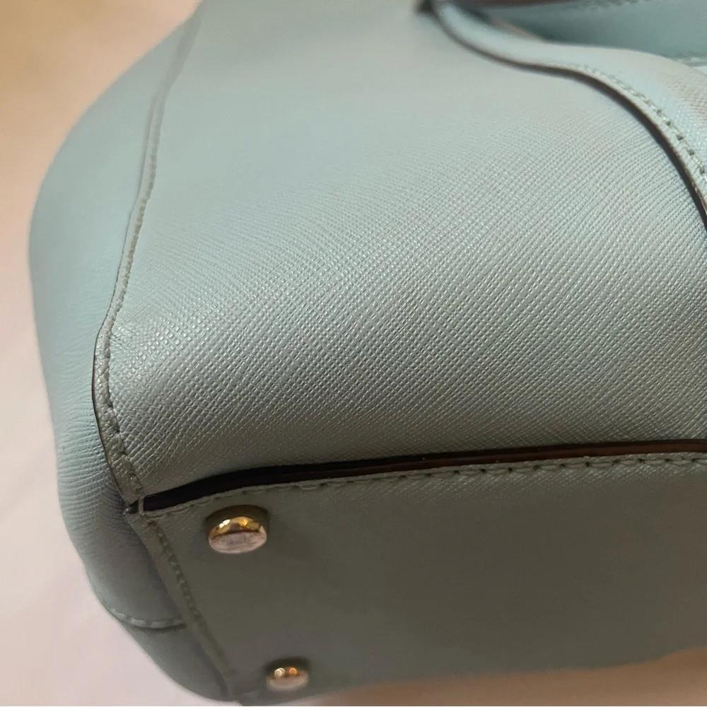 Kate Spade genuine leather mint blue handbag